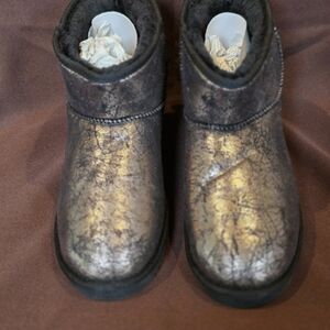 Dream Pairs Women's Shimmering Black Ankle Boots